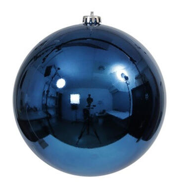 Othmar Decorations Grote decoratie kerstbal - blauw - 18 cm