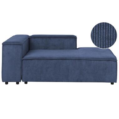ARDAL - Chaise longue - Donkerblauw - Linkszijdig - Corduroy