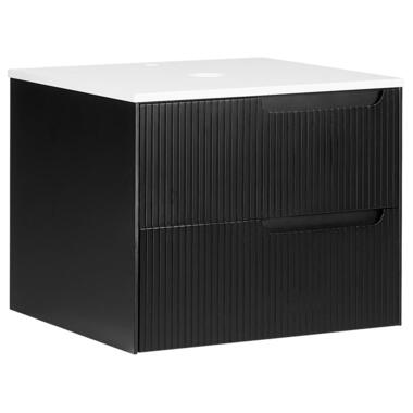 QUINTELA - Badkamermeubel - Zwart - 60 x 52 cm - MDF