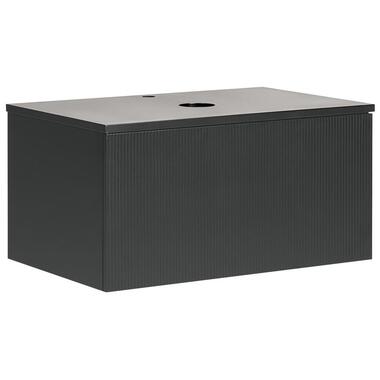 ALZIRA - Badkamermeubel - Zwart - 80 x 52 cm - Hout