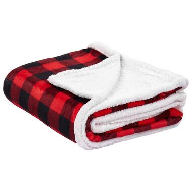 LIQUORICE - Bedsprei - Rood/Zwart - 150 x 200 cm - Stof