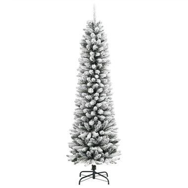 vidaXL - Kunstkerstboom met 249 tips en sneeuw 120 cm - Wit en groen- PVC