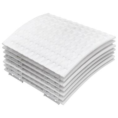 vidaXL - Kerstboomrok met geweven look Ø56x23 cm - Wit - Polypropeen