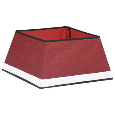 vidaXL Kerstboomrok 48x48x25 cm Rood en wit Stof en karton