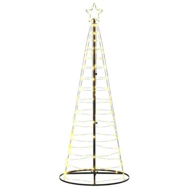 vidaXL - LED-kerstboom met spikes 200 LEDs 70,5x182 cm - Warmwit - Koper, ijzer
