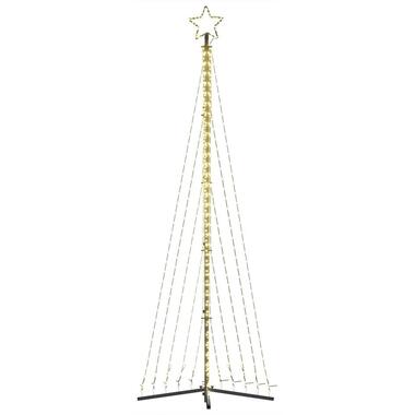 vidaXL - LED-kerstboom met spikes 495 LEDs 123x300,5 cm - Warmwit - Koper, ijzer