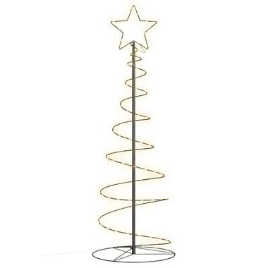 vidaXL - LED-kerstboom met 100 LED's 150x50 cm - Zwart - Metaal