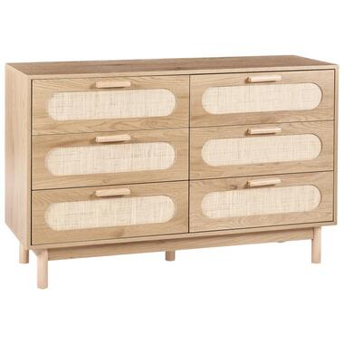 COSTELLO - Ladekast 6 lades - Lichtbruin - Vezelplaat