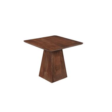 Mangohoutonline - Eettafel Nova Vierkant 90x90cm Donkerbruin Vierkant