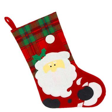 Unique Living - Kerstsok Mickel - 42x25cm - Rood