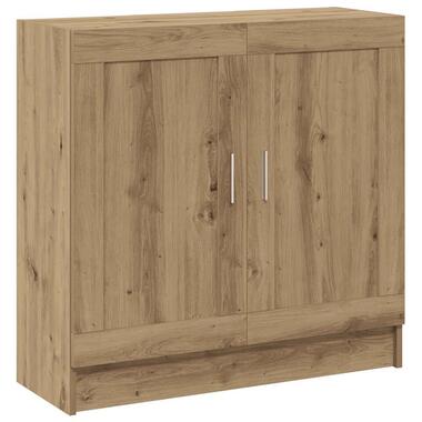 vidaXL - 2-laags Dressoir met 2 deuren - Artisanaal eiken - 82.5x30.5x80 cm