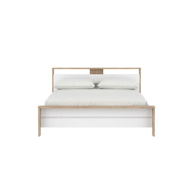 Hioshop Next bed met 1 legplank 160x200cm hoogglans wit