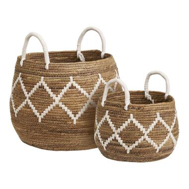 Hioshop Runa mand set van 2 natuur