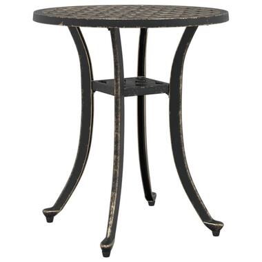 vidaXL -Tuin Koffietafel - Bronskleurig - Gietaluminium - Ø 48x53 cm