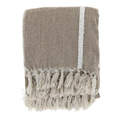 Unique Living - Plaid Ryan Taupe -135x180cm