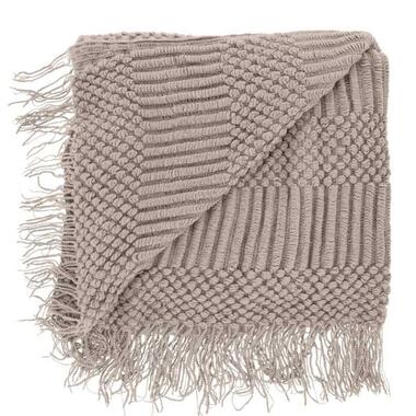 Unique Living - Plaid Palma Taupe -130x160cm