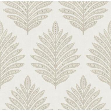 Sanders & Sanders behang bladeren beige - 53 cm x 10 m