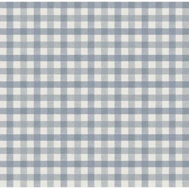 Sanders & Sanders behang ruitmotief blauw - 53 cm x 10 m