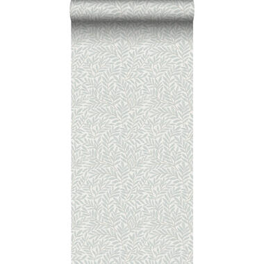 Sanders & Sanders behang bladeren in scandinavische stijl lichtblauw