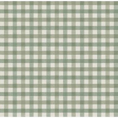 Sanders & Sanders behang ruitmotief groen - 53 cm x 10 m