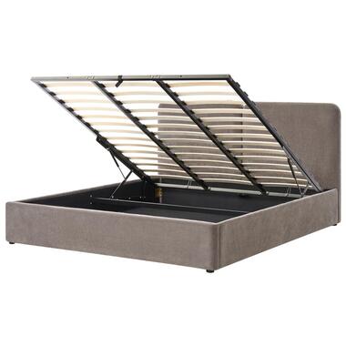 ARBOIS - Bed met opbergruimte - Taupe - 180 x 200 cm - Polyester