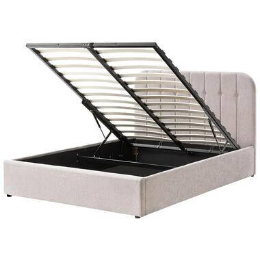 CHALLANS - Bed met opbergruimte - Beige - 140 x 200 cm - Polyester
