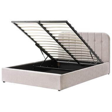 CHALLANS - Bed met opbergruimte - Beige - 160 x 200 cm - Polyester