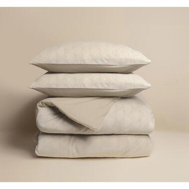 Dekbedovertrek Japandi 240x220 - Flanel Fleece - Zacht & Warm - Beige