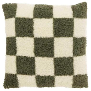 Unique Living - Sierkussen Check Winter Green -53x53cm