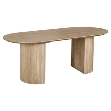 Lewis & Loft Eettafel Lynn - Ovaal - Mangohout - 200x90cm - Naturel