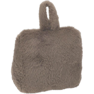 Home & Styling Fake Fur Deurstopper - 1 kg - grijs - gewicht