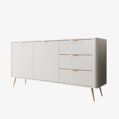 Meubella - Lima - Dressoir - Wit - 163 cm