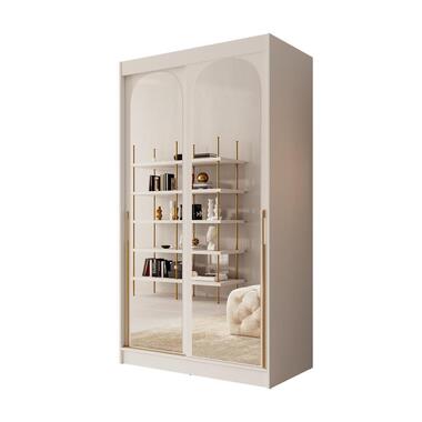 Meubella Moniq Kledingkast met 2 schuifdeuren Wit 120x65x215 cm