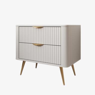 Meubella - Nachtkastje Lima - Wit - 63 cm