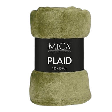 Mica decorations - Fleece deken - groen - 130 x 180 cm