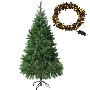 tectake Kunstkerstboom met spuitgegoten metalen standaard, Groen