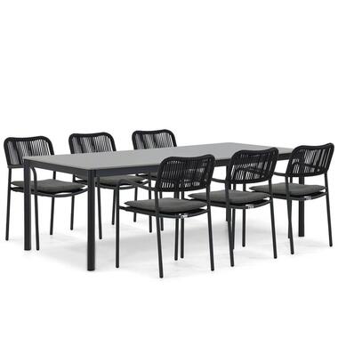 Tuinset 6 personen 220 cm Aluminium/rope Grijs Coco Penya/Como