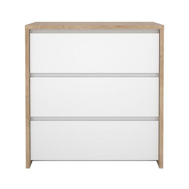 Hioshop Next ladekast 3 lades hoogglans wit