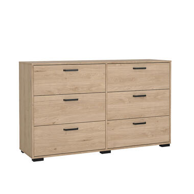 Hioshop Sofia ladekast 6 lades eikdecor