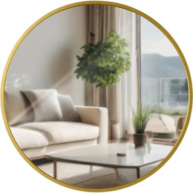 CLP Wandspiegel Elsie rond - Metaal - goudglans - 45cm