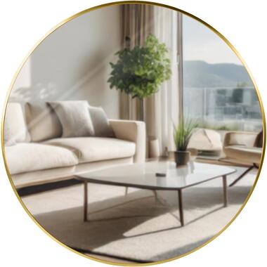 CLP Wandspiegel Elsie rond - Metaal - goudglans - 80cm