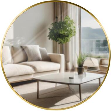 CLP Wandspiegel Elsie rond - Metaal - goudglans - 60cm