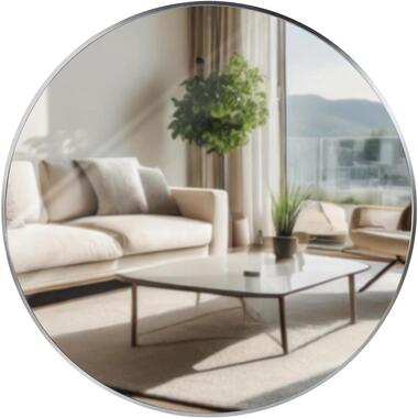 CLP Wandspiegel Elsie rond - Metaal - zilver - 80cm