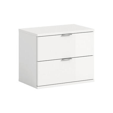 Hioshop ProjektX schoenenkast 2 laden wit hoogglans