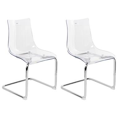 MARSHALL - Eetkamerstoel set van 2 - Transparant - Kunststof