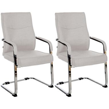 CLP Set van 2 Eetkamerstoel Hobart Stof - grijs