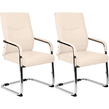 CLP Set van 2 Eetkamerstoel Hobart Kunstleer - creme
