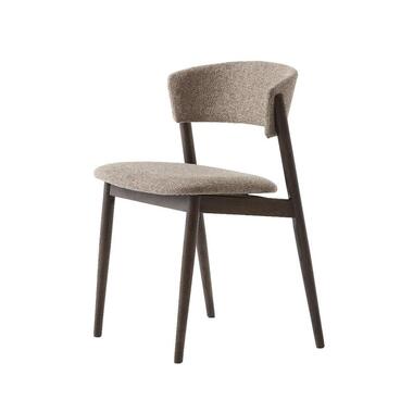 Nordic Home - Frankie eetkamerstoel hout - donkerbruin/beige