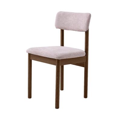 Nordic Home - Sapo eetkamerstoel - roze/espresso