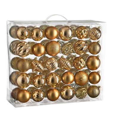 Mica Decorations Kerstballen Set - 60 Stuks - Koper